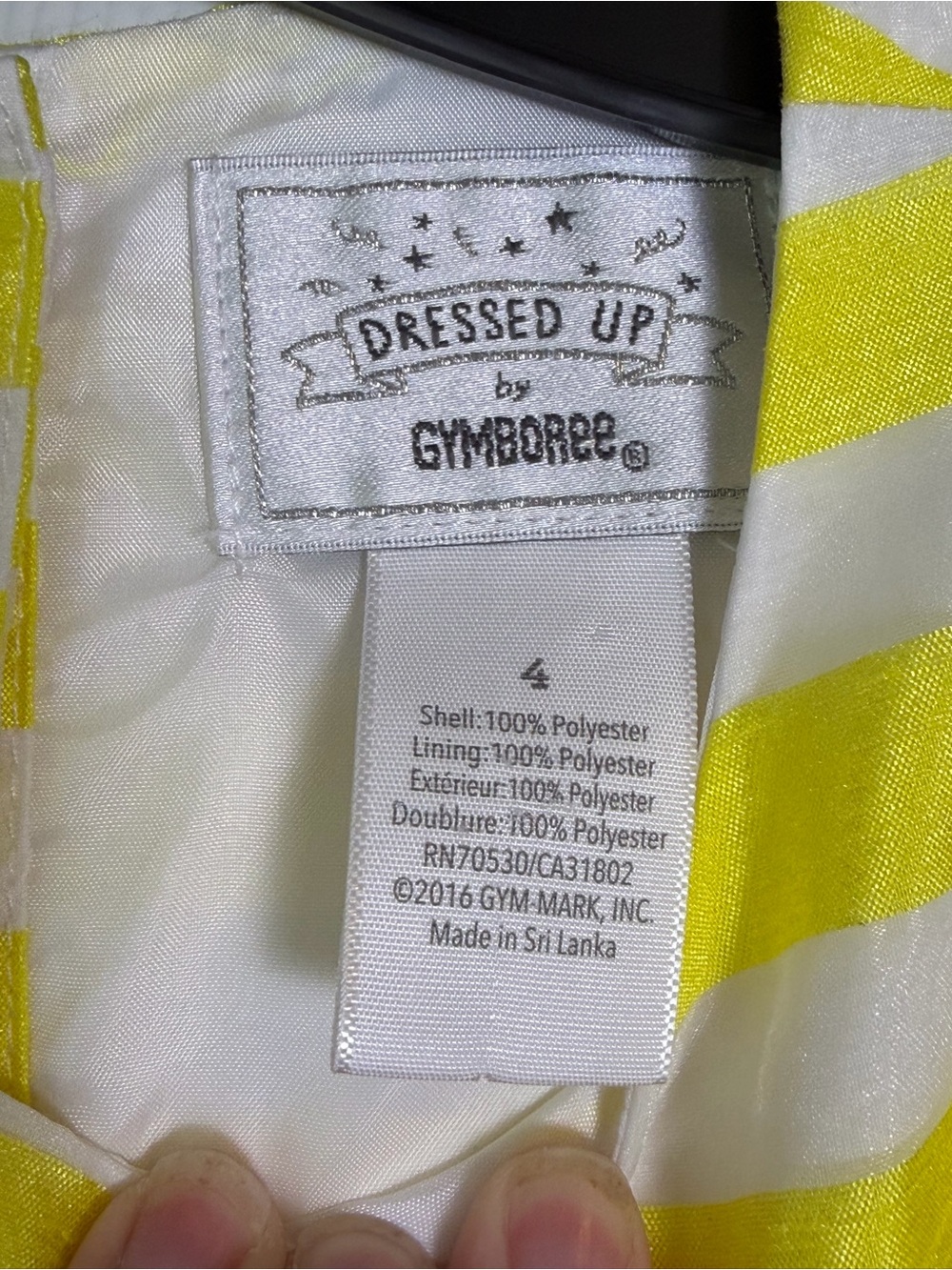 Girls Gymboree Yellow and White Striped Bow Party Dress-summer wedding - Picture 2 of 4